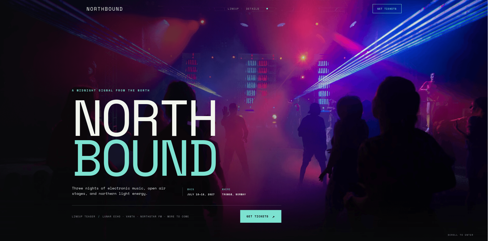 Event page built with Pulse5 AI