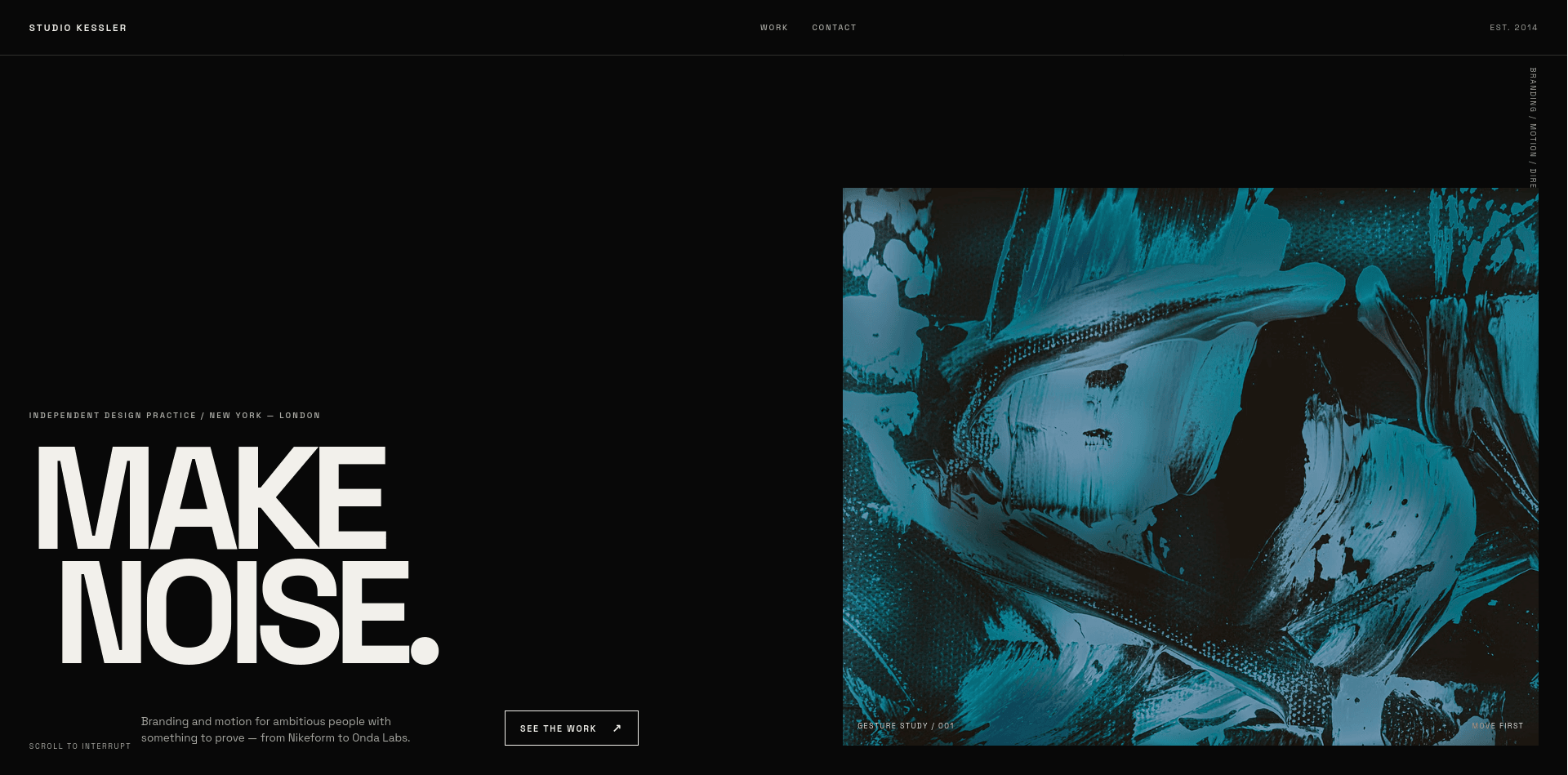 Creative agency site built with Pulse5 AI
